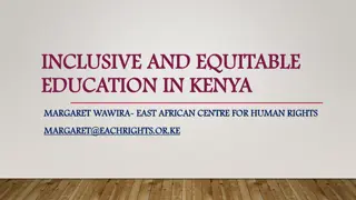 Realizing Equitable and Inclusive Education in Kenya