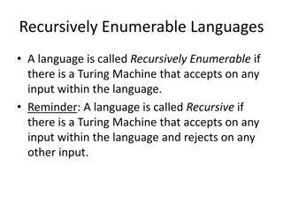 Recursive vs Recursively Enumerable Languages