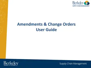 Supply Chain Management Amendments & Change Orders