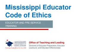 Mississippi Educator Code of Ethics and Training Overview