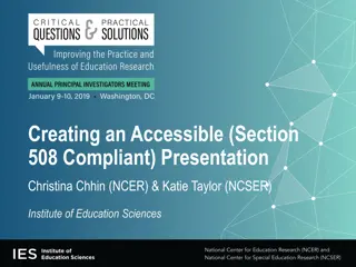 Ensuring Section 508 Compliance in Presentation Design