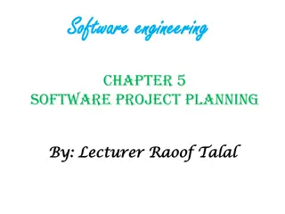 Software Project Planning and Estimation Techniques