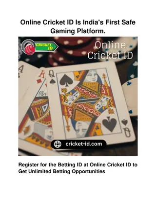 Online Cricket ID Is India's First Safe Gaming Platform