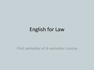 Understanding Legal Studies and Expectations in English for Law Course