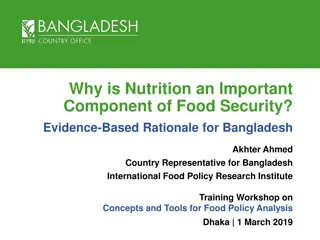 Importance of Nutrition in Food Security: Evidence from Bangladesh