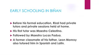 Early Schooling in Biñan: Jose Rizal's Educational Journey