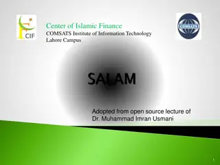 Salam Contracts in Islamic Finance