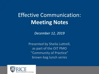 Effective Communication: Meeting Notes Best Practices