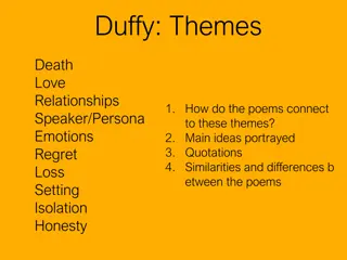 Analyzing Themes and Emotions in Duffy's Poems