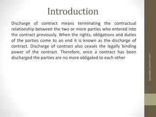 The Discharge of Contract in Contract Law