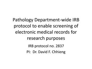 Pathology Department IRB Protocol for Electronic Medical Records Screening