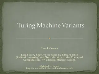 Turing Machine Variants and Equivalence Theorems Summary