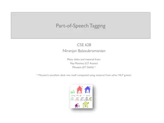 English Parts of Speech and Tagging