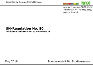 UN Regulation No. 80 Updates and Test Procedures