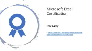 Mastering Microsoft Excel: Certification and Learning Objectives