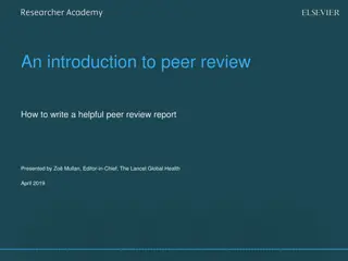 Mastering the Art of Writing Helpful Peer Review Reports