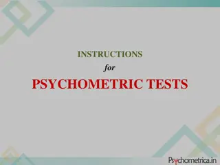 Psychometric Tests Overview: MAP, SPM, Observation Test