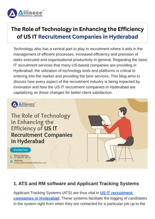 The Role of Technology in Enhancing the Efficiency of US IT Recruitment Companies in Hyderabad