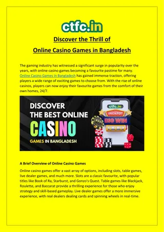 Online Casino Games in Bangladesh