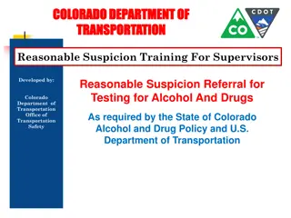 Reasonable Suspicion Training For Supervisors in Colorado Department of Transportation