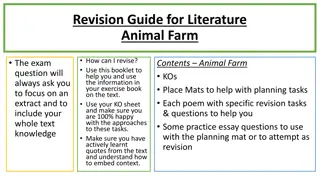 Literature Revision Guide: Animal Farm Analysis Tips