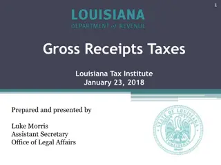 Overview of Gross Receipts Taxes in Louisiana and Other States