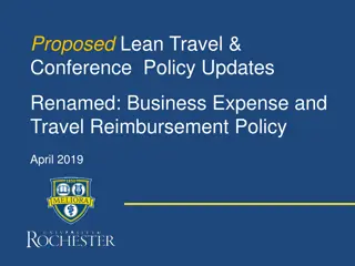 Proposed Business Expense and Travel Reimbursement Policy Updates - April 2019