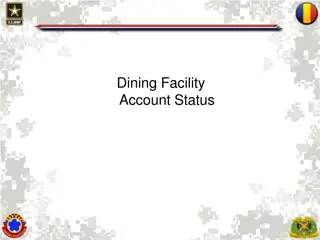 Dining Facility Account Status and Basic Daily Food Allowance Overview