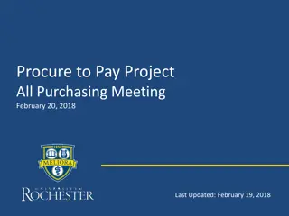 Procure to Pay Project Objectives and Transformation