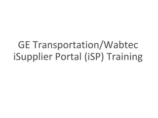 Efficient Supplier Portal for GE Transportation/Wabtec iSupplier Training