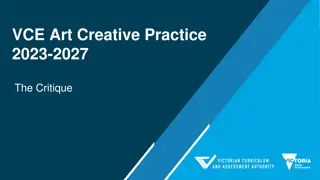 The Importance of Critique in VCE Art Practice