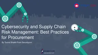 Cybersecurity and Supply Chain Risk Management Best Practices