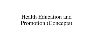 Understanding Health Education and Promotion Concepts