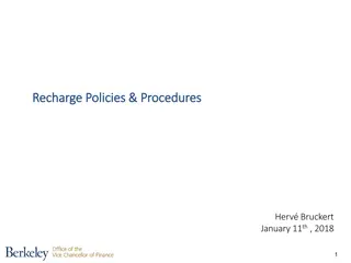 Recharge Policies and Procedures for Cost Recovery