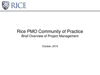 Project Management Overview - Rice PMO Community of Practice