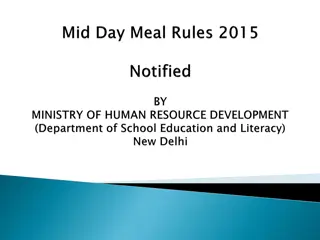 Mid-Day Meal Rules 2015 under National Food Security Act