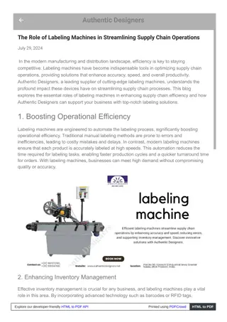 Multifunctional labeling machines: An exploration of their versatility