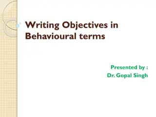 Behavioral Objectives in Education