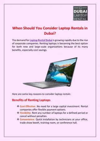 When Should You Consider Laptop Rentals in Dubai?