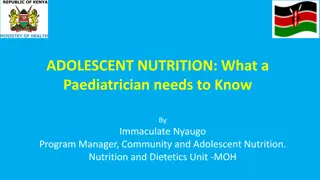 Essential Nutrition Guidelines for Adolescents: What Pediatricians Should Know