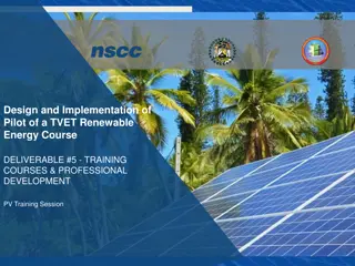 Racking and Mounting of PV Panels: Training Module Overview