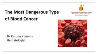 Understanding the Most Dangerous Type of Blood Cancer - Dr Karuna Kumar