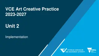 Exploring VCE Art Creative Practice: Research, Experimentation, and Development