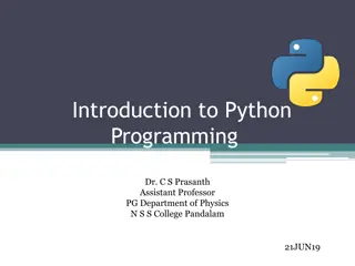 Introduction to Python Programming at N.S.S. College: A Brief Overview