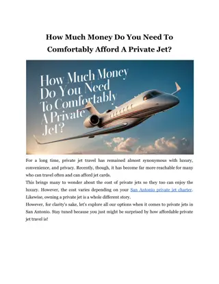 How Much Money Do You Need To Comfortably Afford A Private Jet