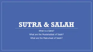 Sutra and Mustahabbat of Salah