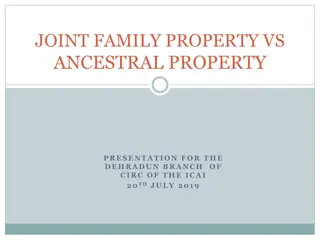 Joint Family Property vs Ancestral Property in Hindu Succession Law