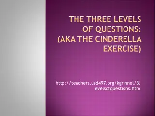 The Three Levels of Questions: The Cinderella Exercise