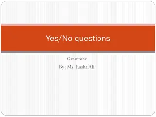 Yes/No Questions in English Grammar