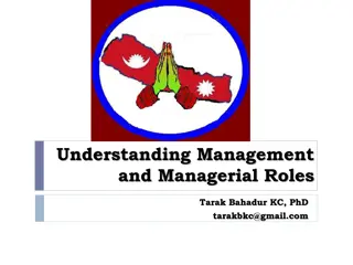 Understanding Management and Managerial Roles